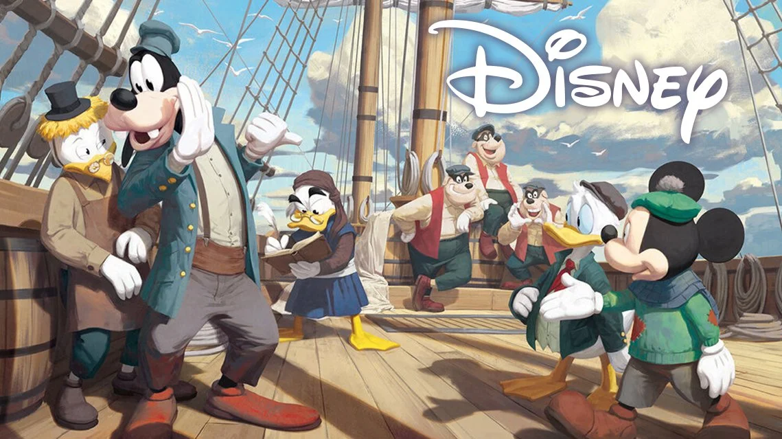 Moby Dick featuring Mickey and Donald